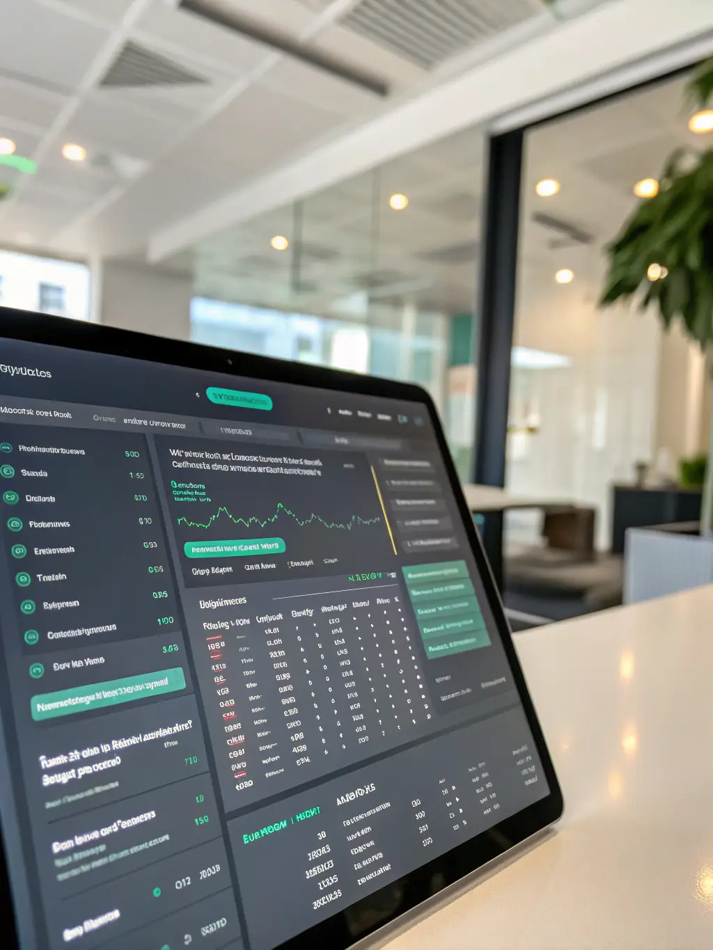 A close-up shot of a blockchain ledger interface, showcasing the secure and transparent nature of blockchain technology, representing Legal Innova's expertise in blockchain solutions.